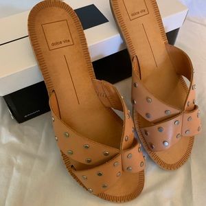 Dolce Vita Nude Studded Stella Slide Size 9.5